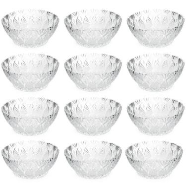 Imagem de Jogo 12 Potes para Sobremesa Bowls Tigelas de Vidro 350ml King Lyor Transparente