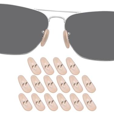 Imagem de DROGO 8 pares de almofadas de nariz de substituição de silicone macio amarelo para RayBan RB3025/RB3026/RB3044/RB3445/RB3516/RB3354/RB3478 óculos/óculos de sol, antiderrapante, amigo da pele