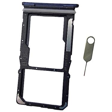 Imagem de Ubrokeifixit Para bandeja de cartão micro SD Motorola G Pure, suporte de compartimento para cartão SIM único substituição para Motorola Moto G Pure 2021 XT-2163 XT2163-4 6,5 polegadas (Indigo-1 peça)