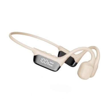 Imagem de GZLMMY Fone de ouvido IPX8 à prova d'água de condução óssea sem fio Bluetooth 5,4 + 32 GB de RAM MP3 Player HiFi Music Sport Swimming Headset com microfone (branco)
