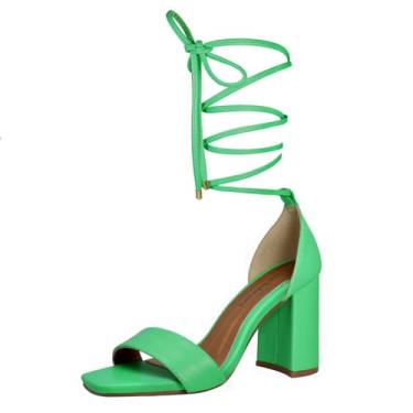 Imagem de Sandália Troca Tira Salto Alto Grosso Luiza Sobreira Verde Mod. 2167-2