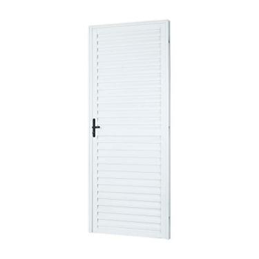 Imagem de Porta de giro de alumínio MGM 210x70x4cm direita branco Porta de giro direita de alumínio 210x70x4cm branco MGM