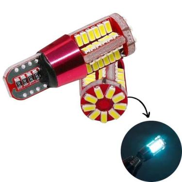 Imagem de Par Lâmpada Led Lanterna Pingão 57 Leds Com Cambus T10 Super Branca co