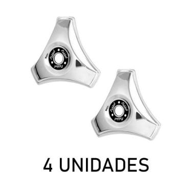 Imagem de Calota Aro 16/17,6 Hélice 3 Pontas Lisa p Rodoar 4 Unidades - Fabbof