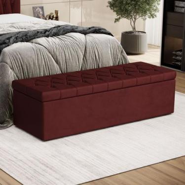 Imagem de Calçadeira Sagitarius Estofada 160 para Cama Box Queen N-034 Veludo Bo