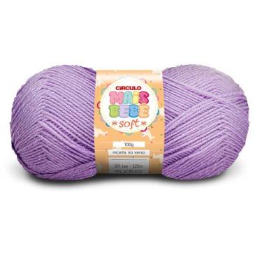 Imagem de Lã Mais Bebê Soft 100g - Circulo, 6140-ALFAZEMA