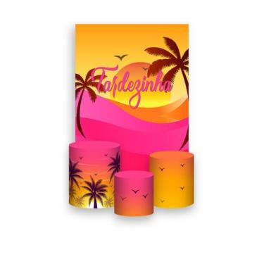 Imagem de Painel De Festa Vertical 1,50 x 2,20 + Trio De Capas Cilindro - Tardez
