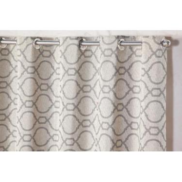Imagem de Cortina Capri 4,00m x 2,70m Estampada Delicada Poliéster Sala de Estar