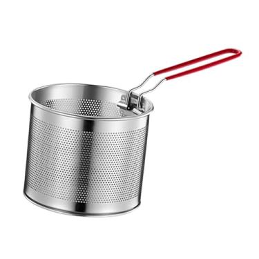 Imagem de Ioensy Cesta de fritadeira funda, escorredor de alimentos, utensílios de mesa, multifuncional com alça, cesta de fritura de cozinha para anéis de cebola,