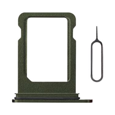 Imagem de Risidamoy Bandeja de cartão SIM verde única versão EUA para iPhone 13 Mini adaptador de suporte de bandeja de cartão SIM de substituição com reparo de ejetor SIM substituir celular para iPhone 13mini