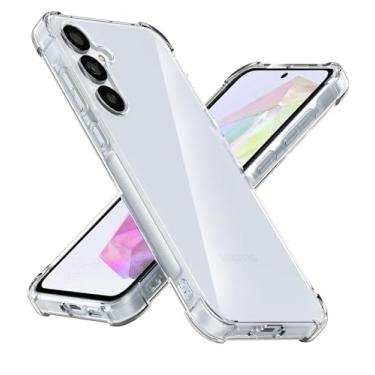 Imagem de USTIYA Capa para Samsung Galaxy A35 5G 6,6 polegadas Case TPU transparente quatro cantos capinha de proteção de grau militar transparente fundo macio