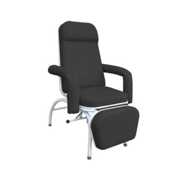 Imagem de Poltrona de Descanso Reclinável Hospitalar Comfort Preta - Metal Solut