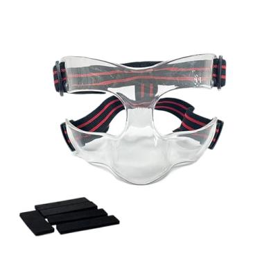 Imagem de Fancyes Máscara facial Protetor facial para nariz quebrado, com almofada de esponja Máscara inquebrável Protetor nasal para exercícios de futebol Fitness, Style D