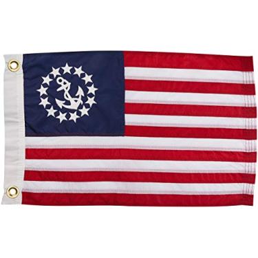 Imagem de Taylor Made Products Bandeira de barco costurada com emblema de iate dos EUA, 36 inch x 60 inch