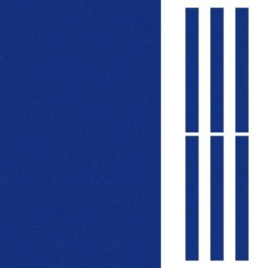 Imagem de PATIKIL Pano de bilhar 2,4 m, feltro profissional para mesa de bilhar com 6 tiras de tecido de feltro, acessórios de substituição de feltro de pano de sinuca para bares e clubes, azul