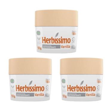 Imagem de Kit 3 Desodorante Creme Herbissimo Vanilla Antitranspirante 55g