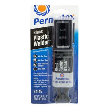 Imagem de Permatex Epoxi Solda Cola Plástico Preta Parachoque Tanques