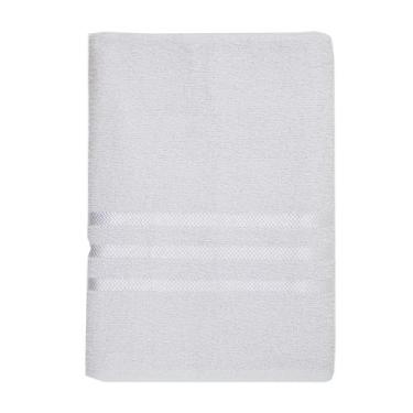 Imagem de Toalha de Rosto 3 Barras Felpuda Macia 100% algodão - Dugu, Branco 