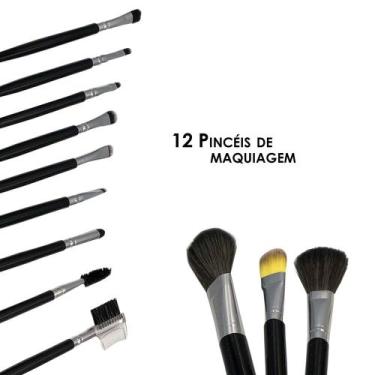 Imagem de "Aperfeiçoe sua técnica de maquiagem com o Kit 12 Pincéis de Maquiagem