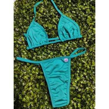 Imagem de Jade Picon Biquíni Cortininha Fio Dental Marquinha Sem Bojo - The Char