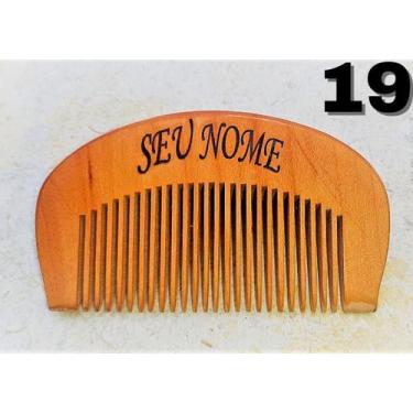 Imagem de Pente De Madeira Barba Cabelo Bigode Personalizado Sua Logo - Lualki