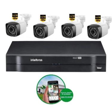 Imagem de Kit 4 Câmeras De Segurança 2 MP Full Hd  1080p Dvr Intelbras mhdx Full