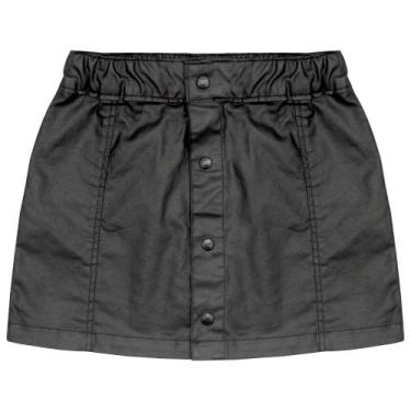 Imagem de Saia Juvenil Look Jeans Resina Preto, 14