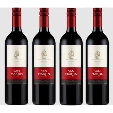 Imagem de Kit 4 Un Vinho San Martin Tinto Seco 750 ml