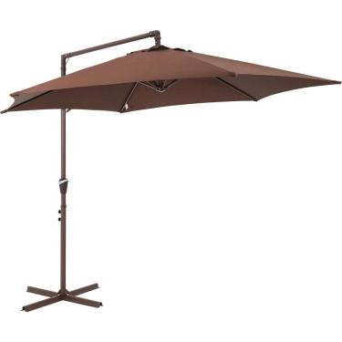 Imagem de Ombrelone Bel Veneza 3 Metros Guarda Sol de Piscina, Varanda e Jardim Suspenso - Marrom