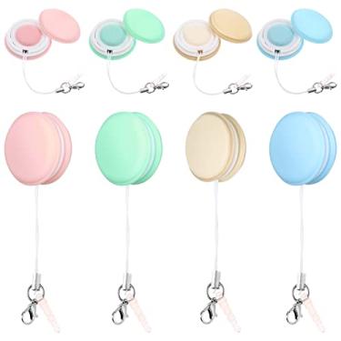 Imagem de NUOBESTY 8 peças limpador de tela de telefone celular limpador de tela sensível ao toque forma de macaron lenços de limpeza de smartphone escova de mão pingente chaveiro pingente para monitores de TV lente de vidro cor aleatória