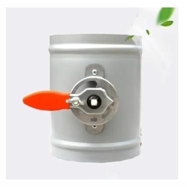 Imagem de Damper, Manual HVAC Air Duct Damper Round Zone Dampers Actuator Volume Damper 76 80 100 125 150 200 Mm White(Diameter 80mm)