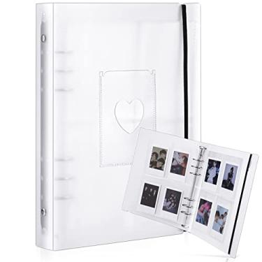 Imagem de Miniálbum de fotos com 160 bolsos com 20 peças internas de 6 anéis para cartões fotográficos A5 Kpop, porta-cartões de fotos, álbum de fotos, capa transparente para cartões de visita ou imagem