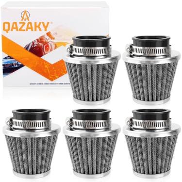 Imagem de QAZAKY 5 peças de limpador de filtro de ar universal 44mm 45mm 46mm Compatível com 50cc-90cc 110cc 125cc 140cc 150cc 200cc 250cc GY6 motocicleta ATV Scooter Quad Go Kart Moped Pit Dirt Bike Suzuki Baj