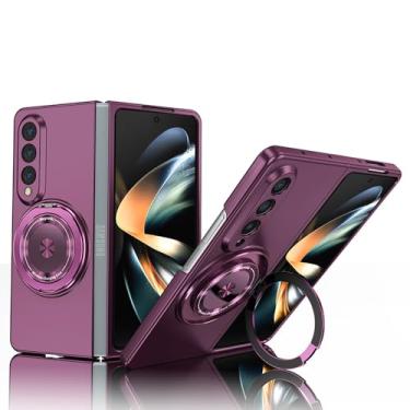 Imagem de Capa para Galaxy Z Fold 5 capa rígida para celular com suporte magnético para carregamento sem fio para Galaxy Z Fold6 3 4, sem fio, para Samsung Galaxy Z Fold 4