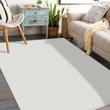 Imagem de Tapete Sala Antiderrapante 1,40m x 3,00m Zig Zag (Cru)