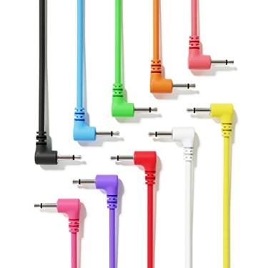 Imagem de ExcelValley - Cabos de Patch Mono Modular de Ângulo Reto TS 3,5 mm 1/20.3 cm Sintetizador Eurorack [Pacote com 10 | 180 cm - 70,87"]