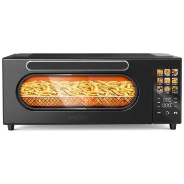 Imagem de Forno de Convecção 10 em 1, 15L com Display LCD, 10 Funções Predefinidas e 4 Acessórios, 110V, 1800W, SEEDEEM, Preto