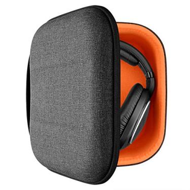 Imagem de Geekria Capa de fone de ouvido UltraShell compatível com Sennheiser HD 560S, HD598, HD 599SE, HD280PRO, HD 600, capa de substituição rígida de viagem com armazenamento de cabo (prata)