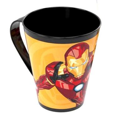 Imagem de Caneca com Alça Estampa do Homem de Ferro Infantil 360ml - Plasútil