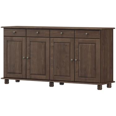 Imagem de Balcao Madeira Maciça 4 Portas 4 Gavetas 169 cm 8929 Cafe Milani Store