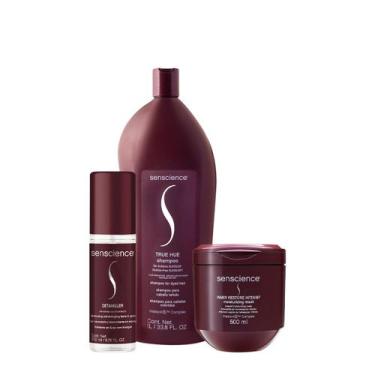 Imagem de Kit Senscience True Hue Intensif Detangler Shampoo Máscara Sérum (3 pr