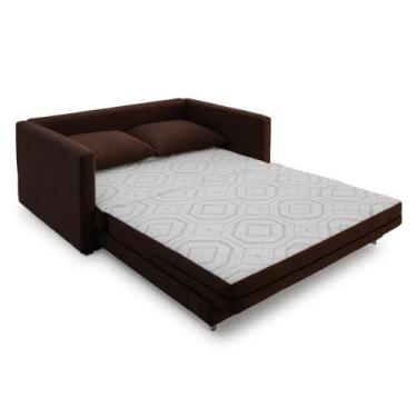 Imagem de Sofa Cama Casal 147cm Trento Estofama, Marrom