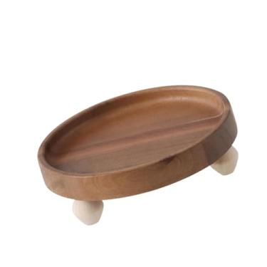 Imagem de simhoa Pedestal de madeira Riser Riser Multifuncional Moda Display Riser Fruit Bowl para Farmhouse Cafe Inworking Gift Entrance, L