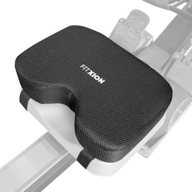 Imagem de FitXion Almofada de assento para máquina de remo – Almofada ergonômica de espuma viscoelástica confortável para Concept 2, Water Rower, Peloton ou bicicleta reclinada. Base antiderrapante, tiras com