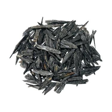 Imagem de Pedra Natural Cianita Preta Bruta Vassoura De Bruxa - 500g - Equilíbri