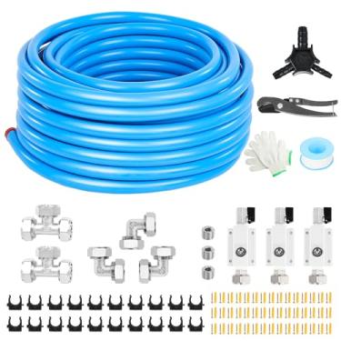 Imagem de FAHKNS Kit de linha de ar comprimido 3/10.2 cm x 100 pés, kit de linha de ar de loja, kit de linha de ar, tubulação HDPE-alumínio-HDPE, para acessórios de compressor de ar, adequado para lojas,