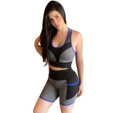 Imagem de Conjunto Top e Short Fitness Academia Edm TAMANHO:G;Cor:;Gênero:Feminino-Feminino