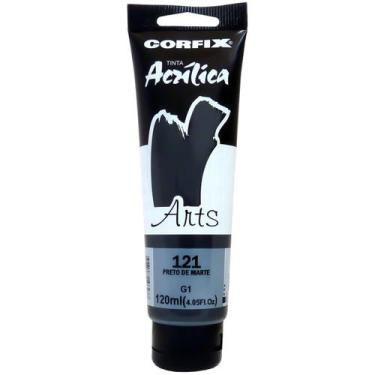 Imagem de Tinta Acrílica Arts Corfix 120ml G1 - 85120, 121 - PRETO DE MARTE