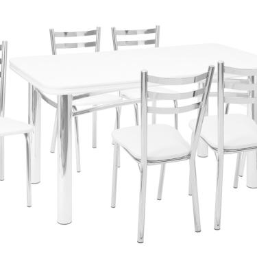 Imagem de Conjunto Para Sala De Jantar 1 Mesa Tampo Formica Retangular