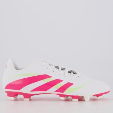 Imagem de Chuteira Adidas Predator Artilheira 25 FG Campo Branca e Rosa, 41